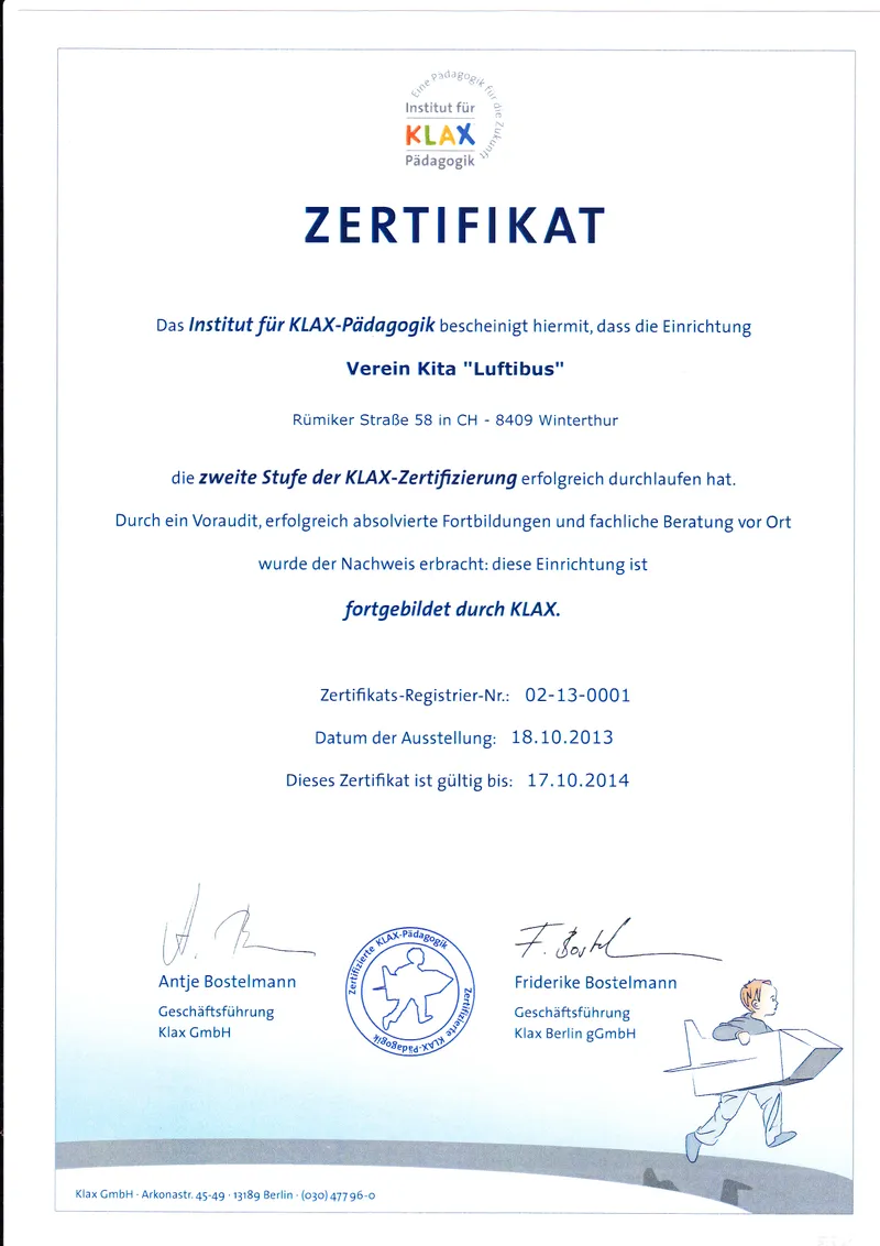 KLAX Zertifikat Stufe 2
